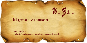 Wigner Zsombor névjegykártya