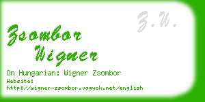 zsombor wigner business card